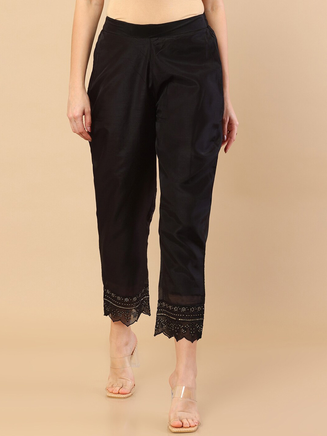 

Soch Women Black High-Rise Trousers