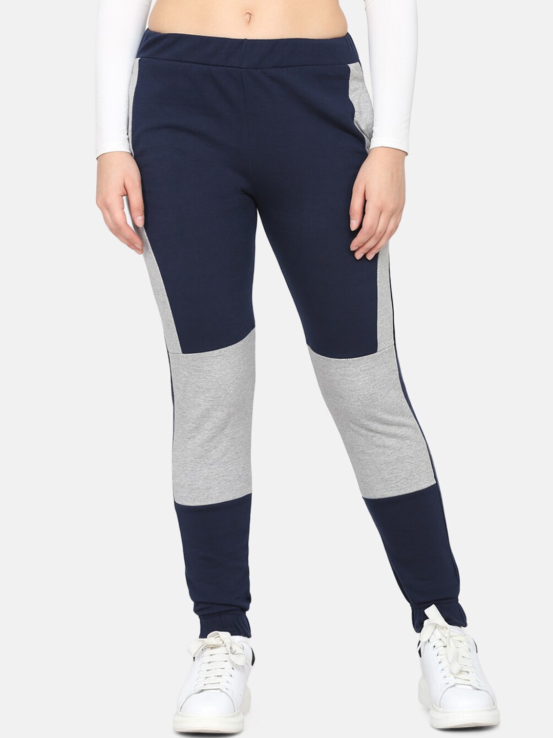 

DELAN Women Navy Blue Solid Cotton Joggers