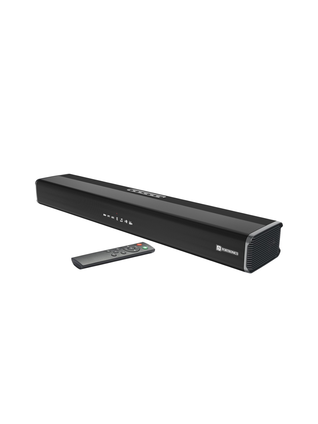 

Portronics Black Solid Sound Slick 5 80W Watt Wireless Bluetooth Soundbar Speakers