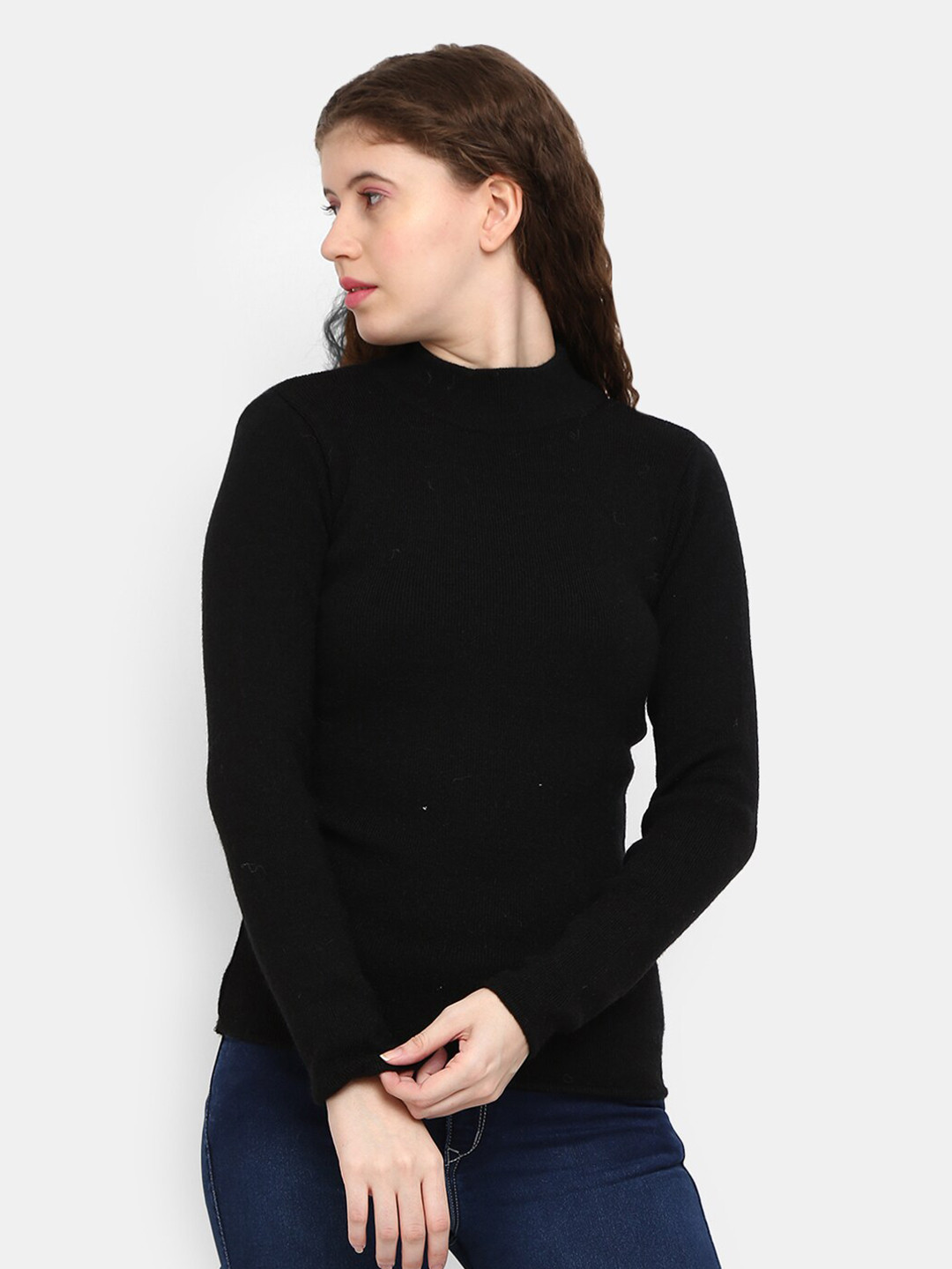 

V-Mart Women Black Sweatshirt