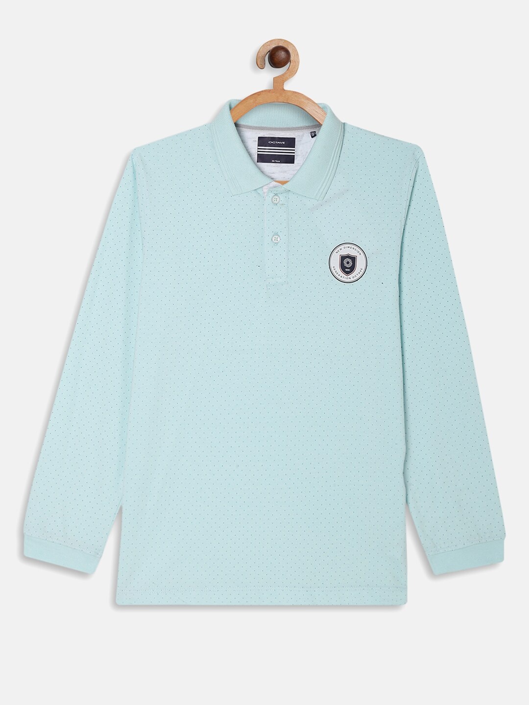 

Octave Boys Blue Printed Polo Collar Applique T-shirt