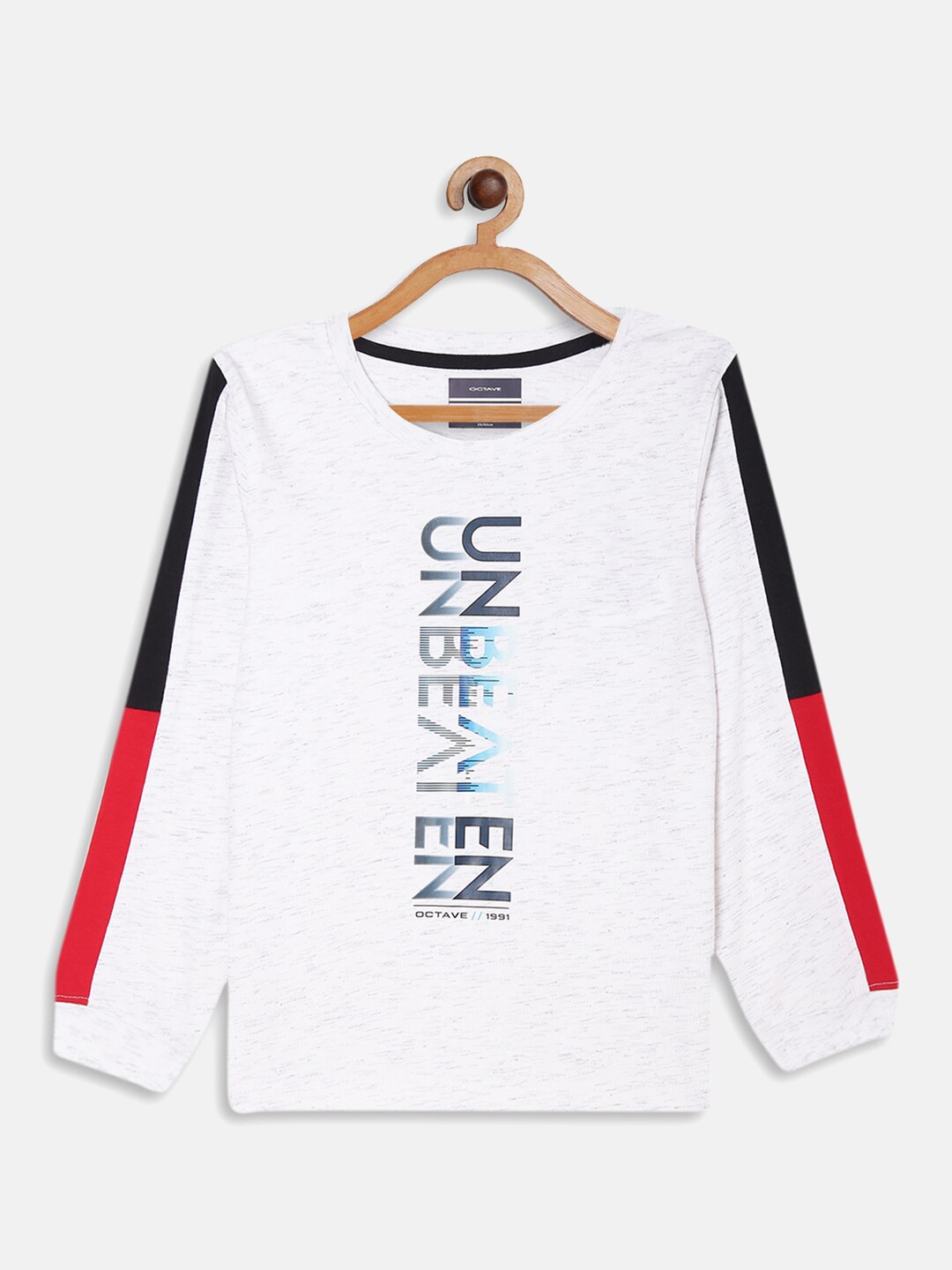 

Octave Boys White Typography Printed Cotton T-shirt