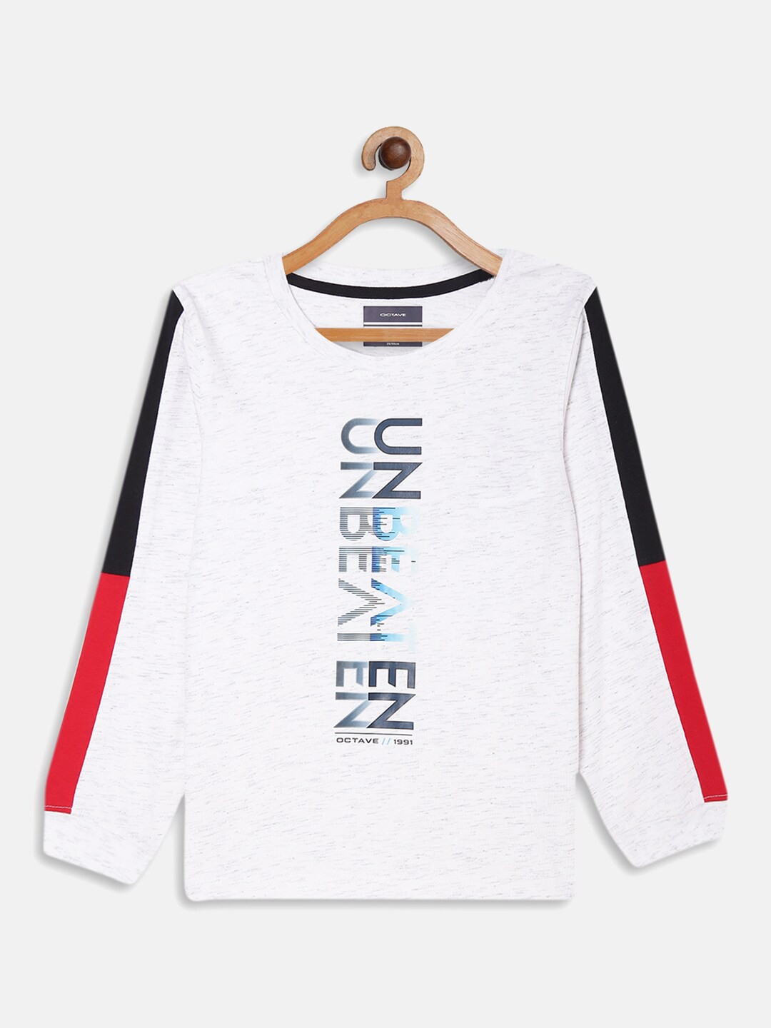 

Octave Boys White Typography Printed T-shirt