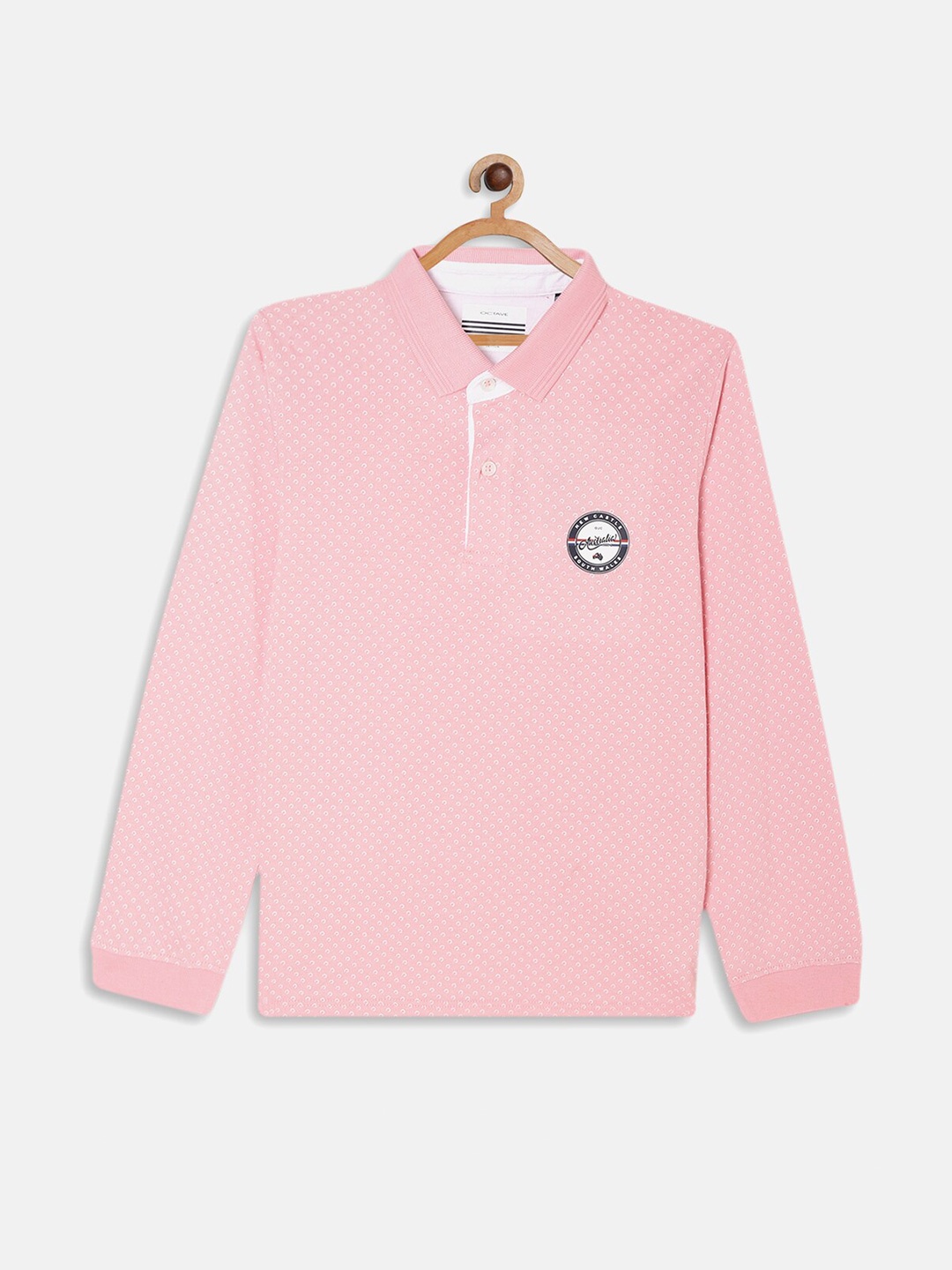 

Octave Boys Pink Printed Applique Cotton T-shirt