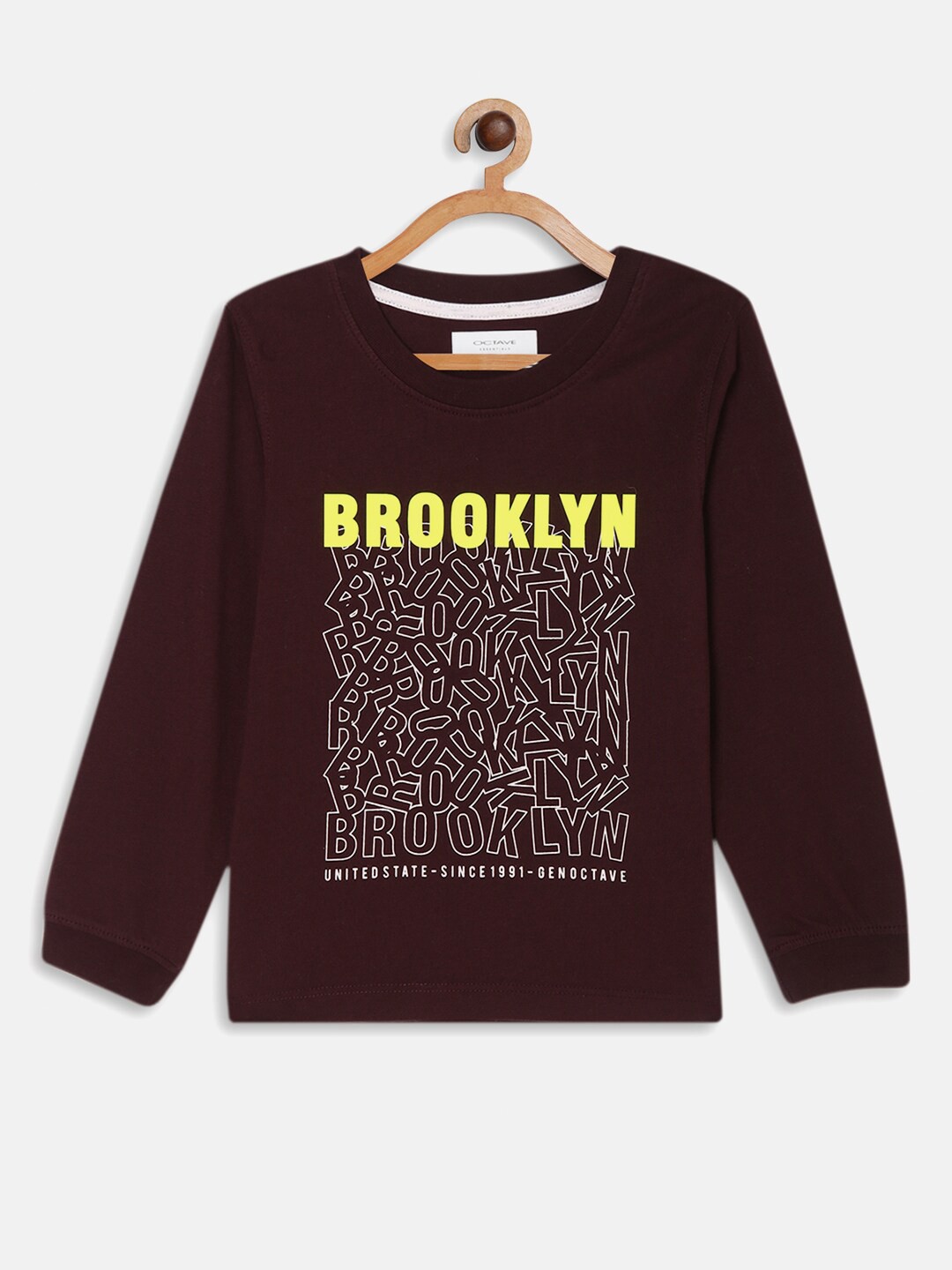 

Octave Boys Violet Typography Printed T-shirt