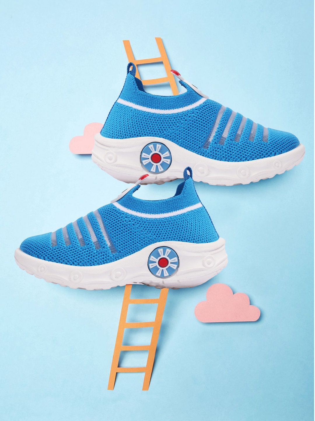 

YK Boys Blue Woven Design Slip-On Sneakers