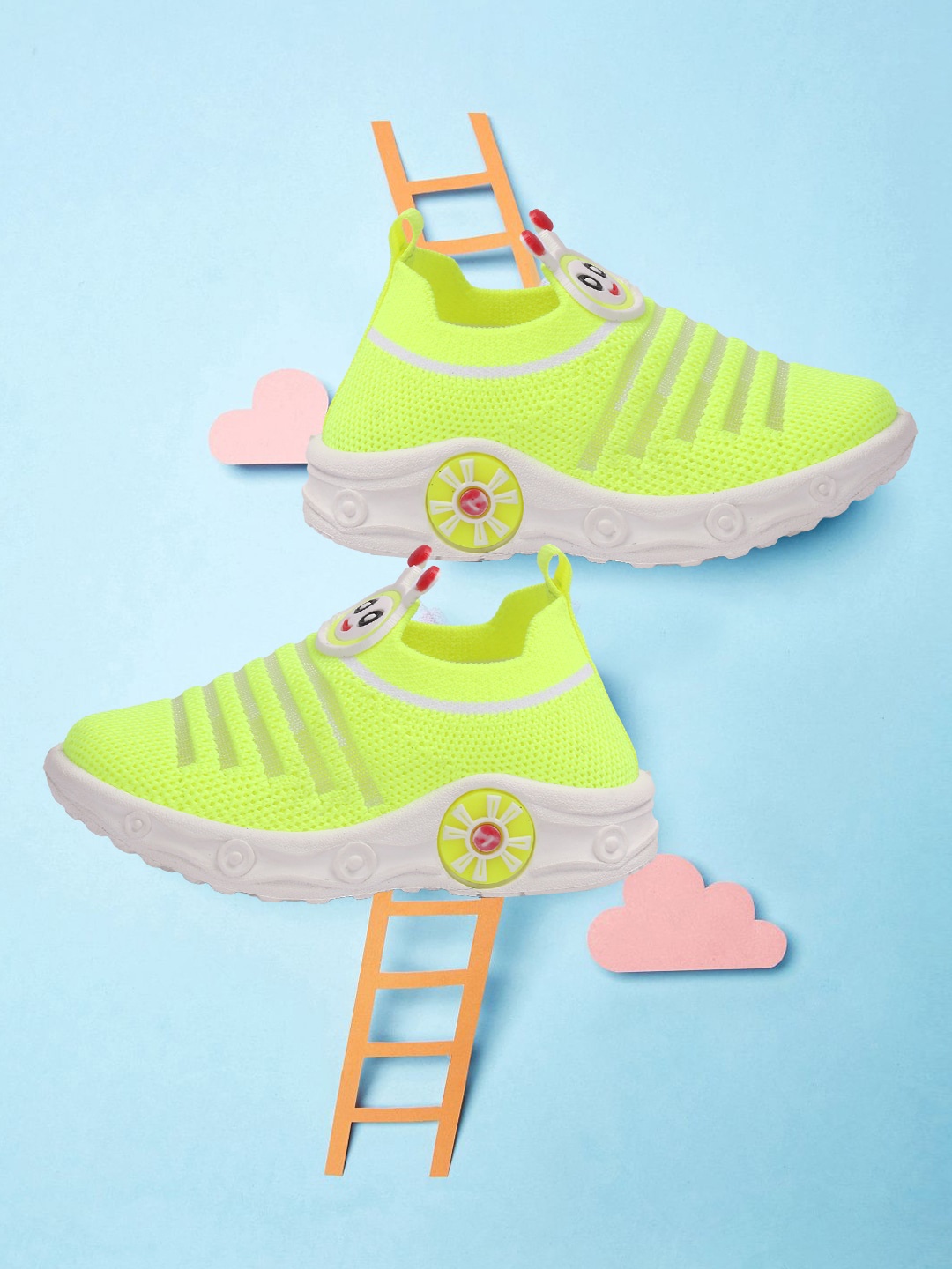

YK Girls Green Printed Sneakers