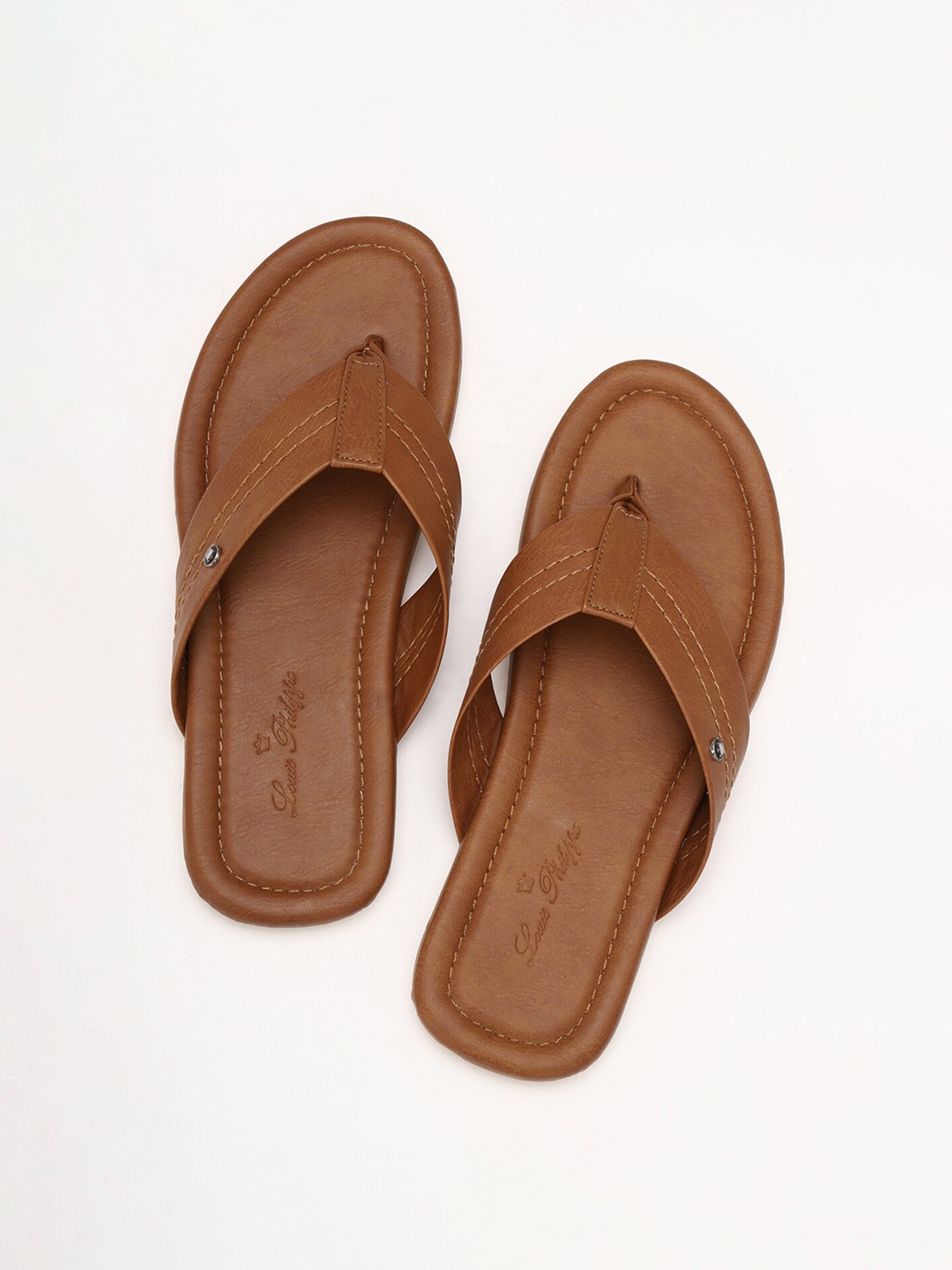 

Louis Philippe Men Brown Thong Flip-Flops