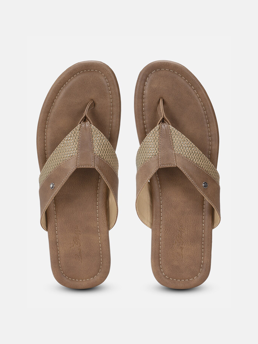 

Louis Philippe Men Brown Thong Flip-Flops