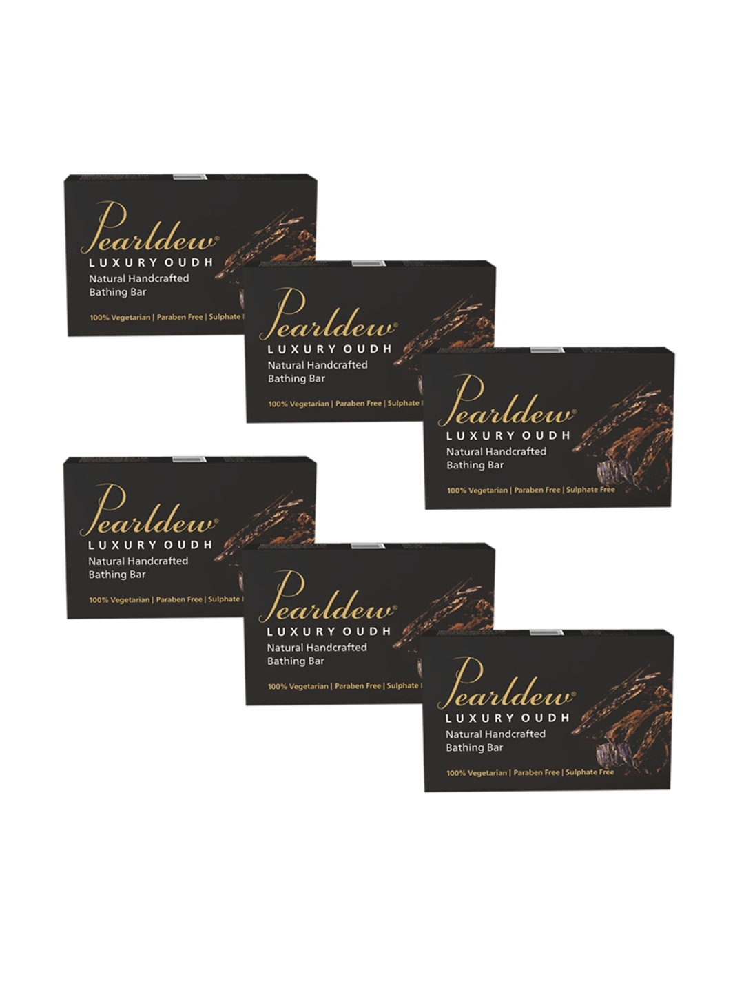 

Pearldew Set Of 6 Luxury Oudh Bathing Bar 75 g Each, Na