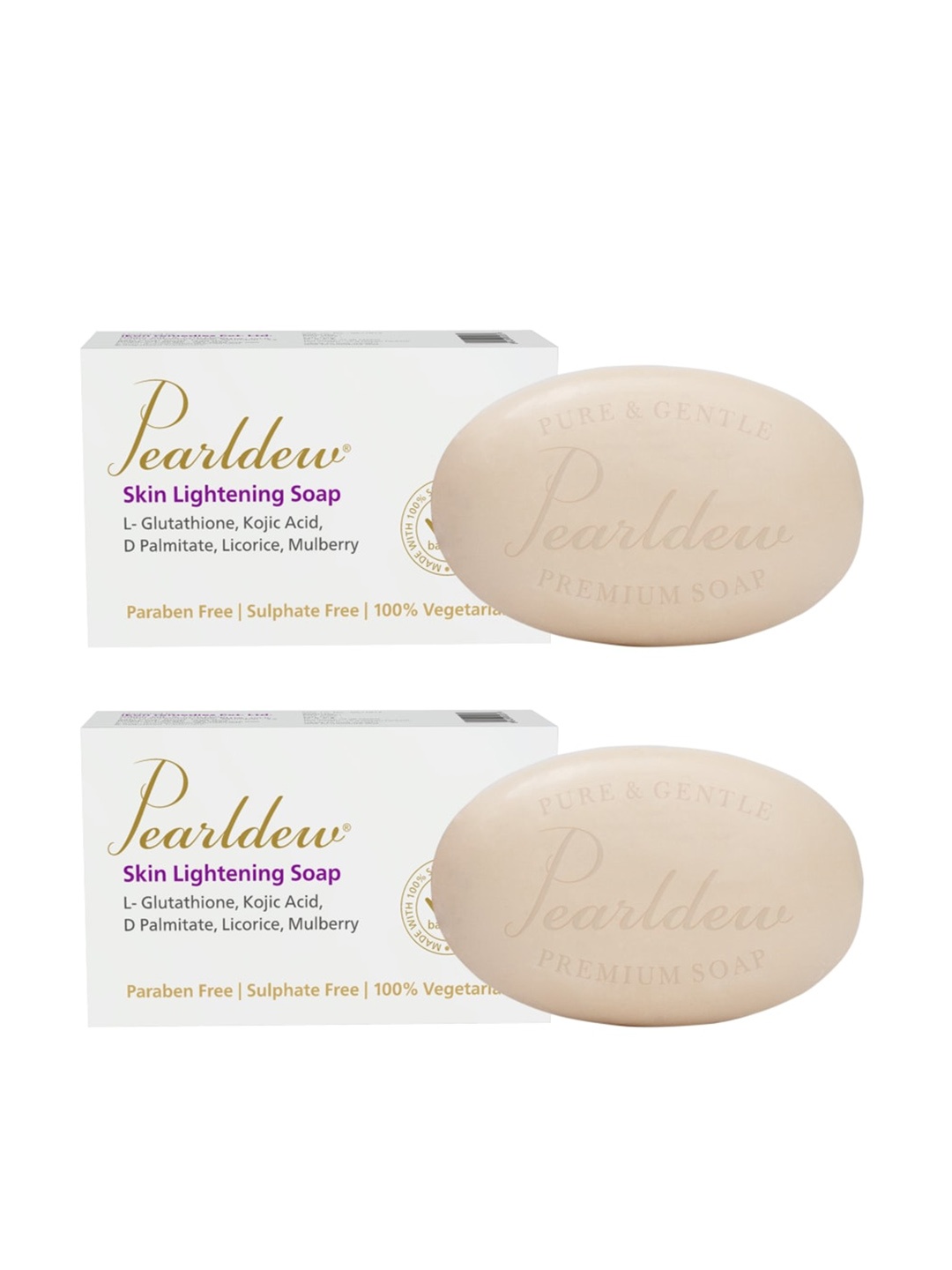 

Pearldew Set Of 2 Skin Lightening Soap 75gm, White