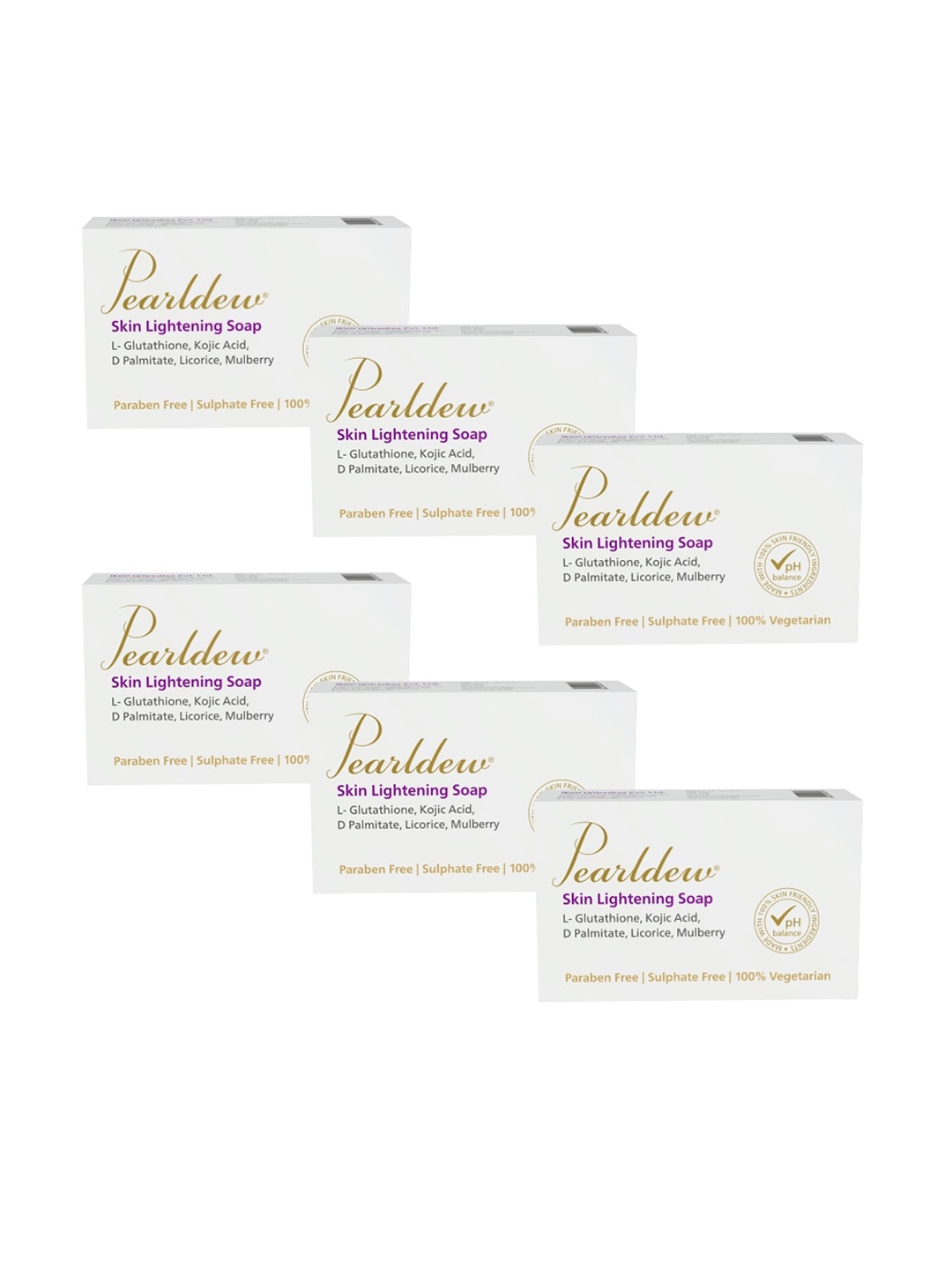 

Pearldew Set Of 6 Skin Lightening Soap 450gm, Na