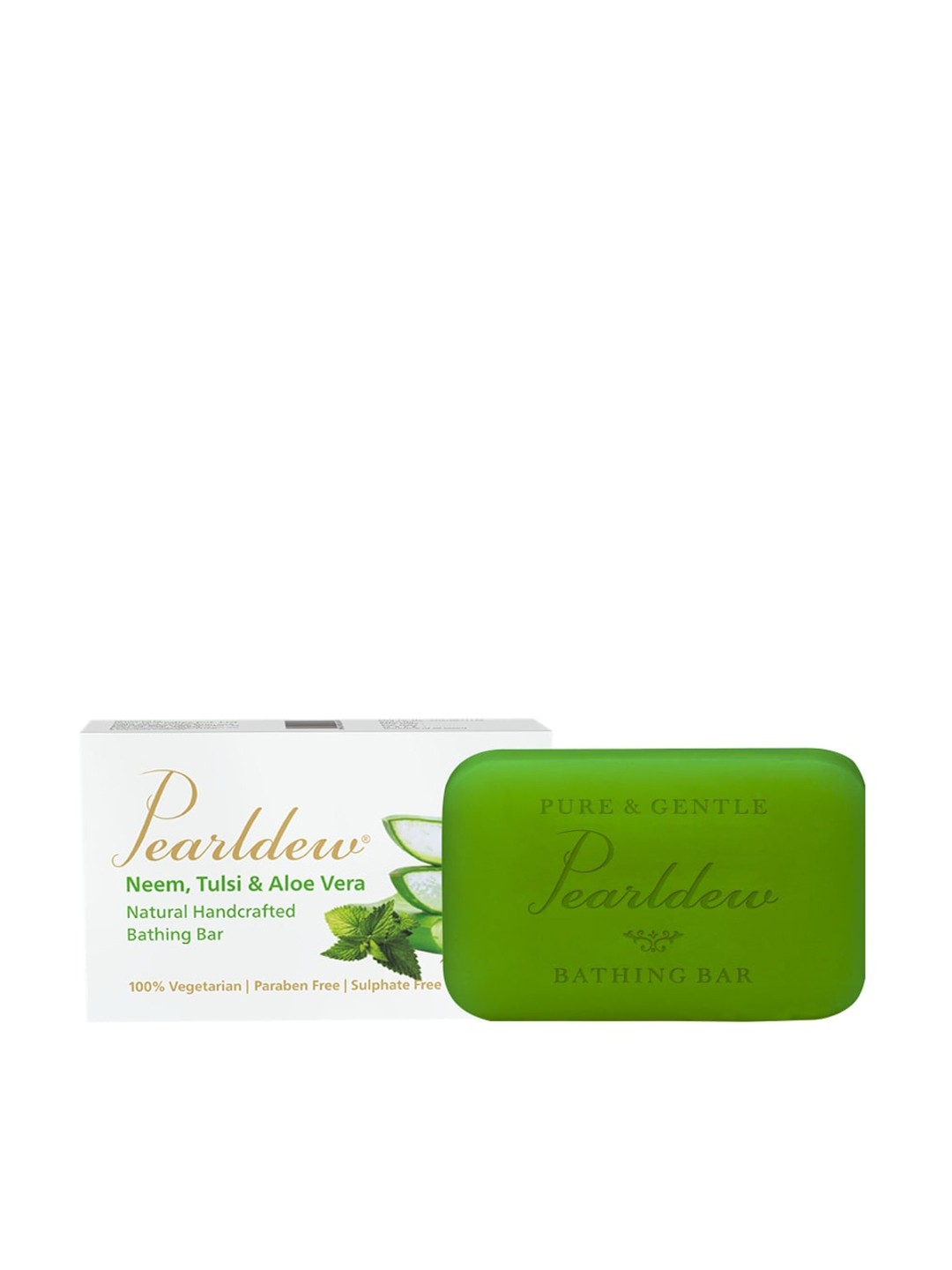 

Pearldew Neem Tulsi Aloe Vera Natural Bathing Soap 75gm, Green