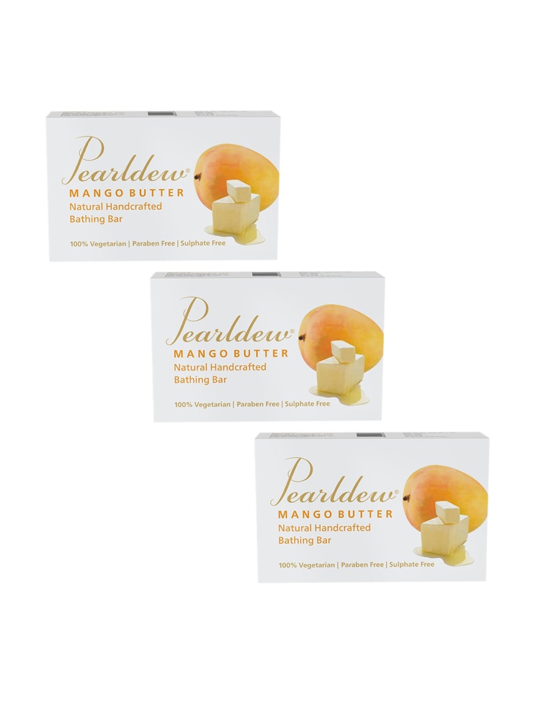 

Pearldew Set Of 3 Mango Butter Bathing Soaps, Na