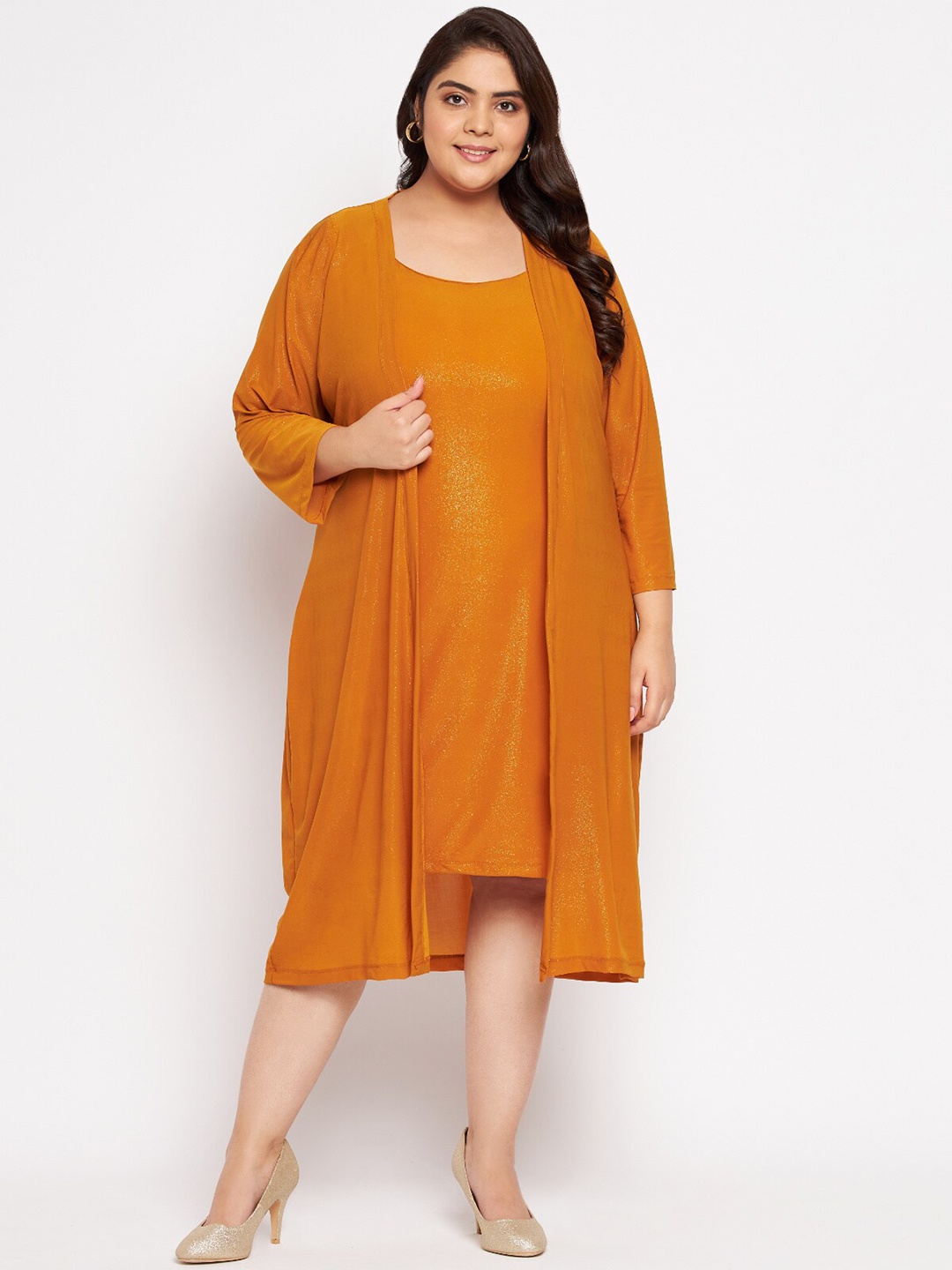 

wild U Women Mustard Yellow Sheath Dress