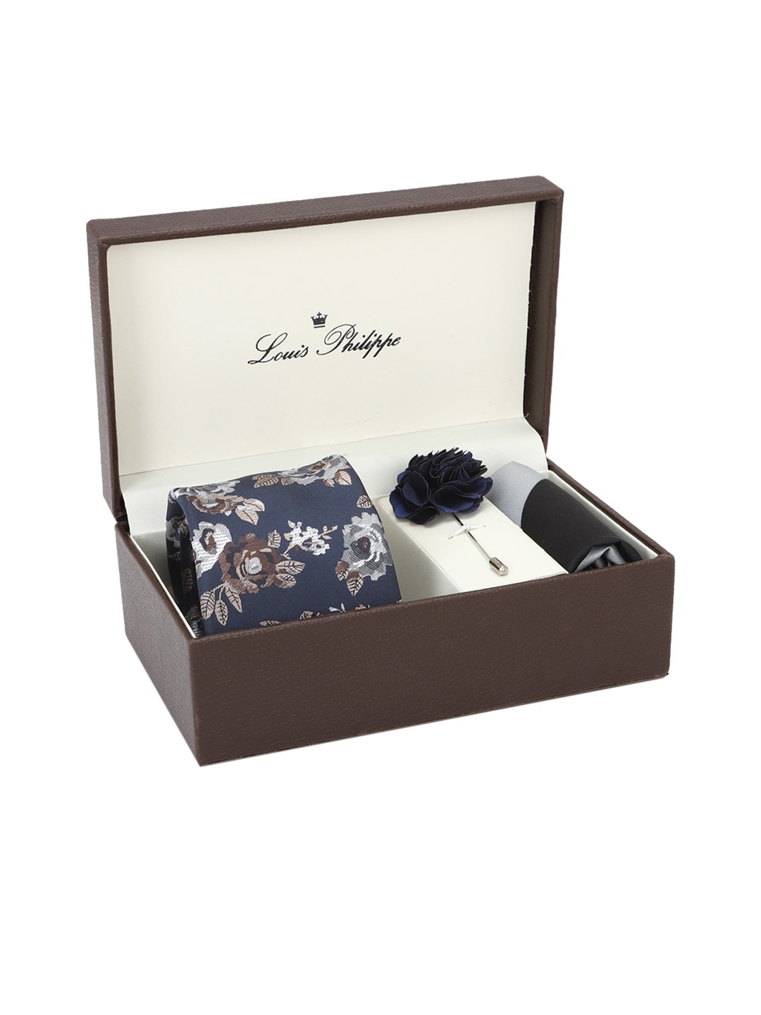 

Louis Philippe Men Printed Accessory Gift Set, Blue