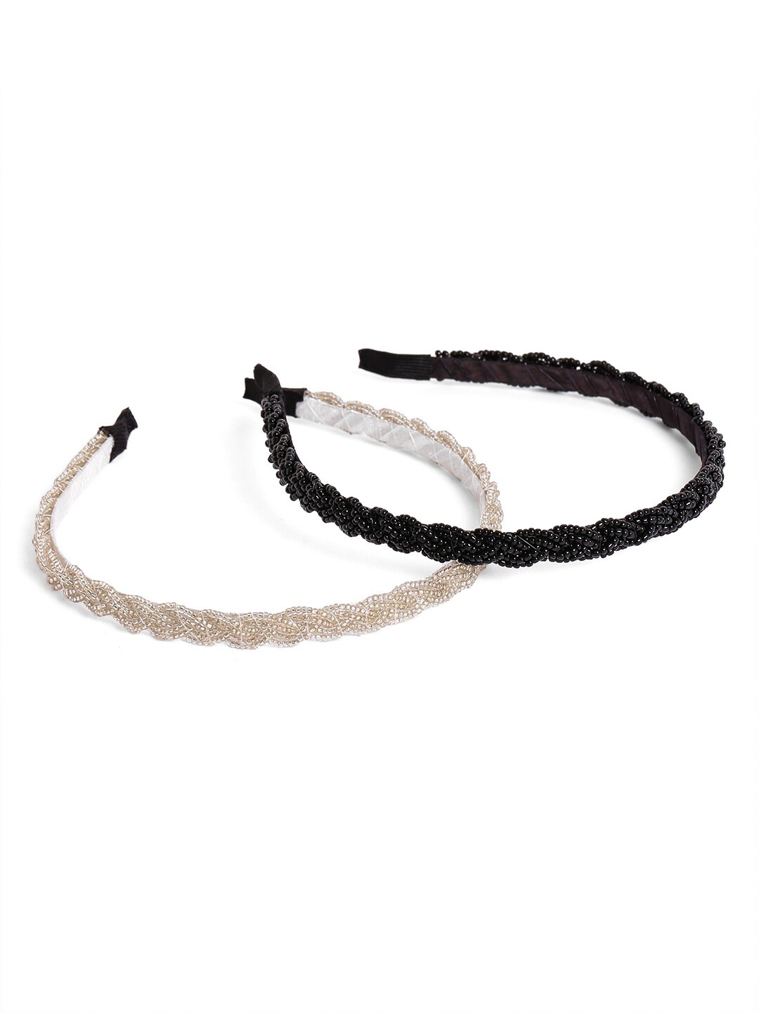 

EL REGALO Women Black & Gold-Toned Set of 2 Hairband