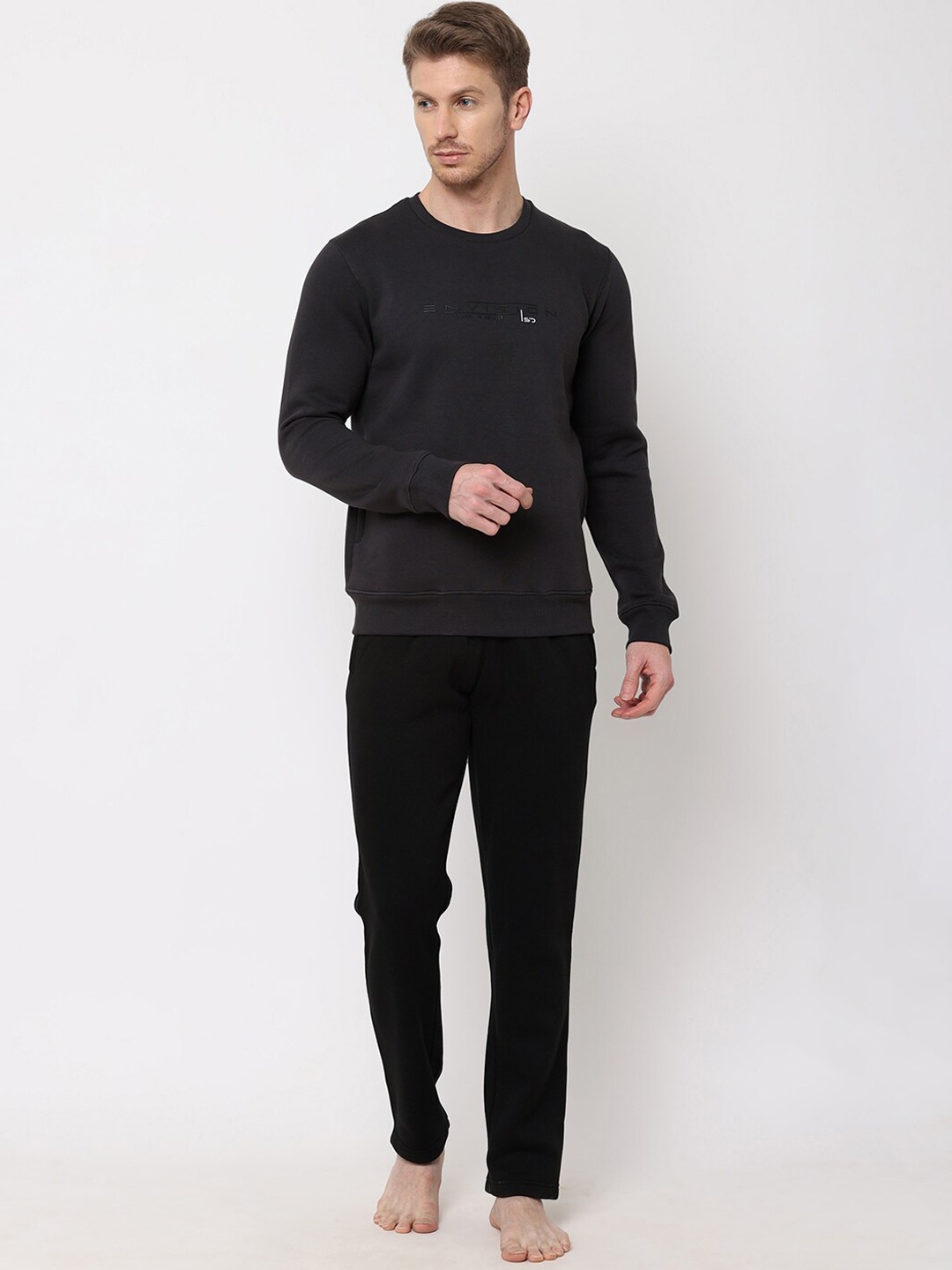 

Sweet Dreams Men Grey Solid Tracksuits