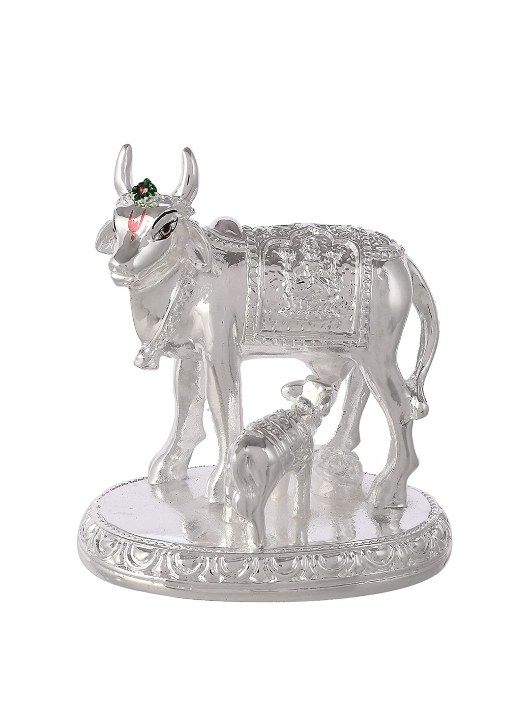 

Perpetual Decorative Cow and Calf Idol Showpiece, Silver