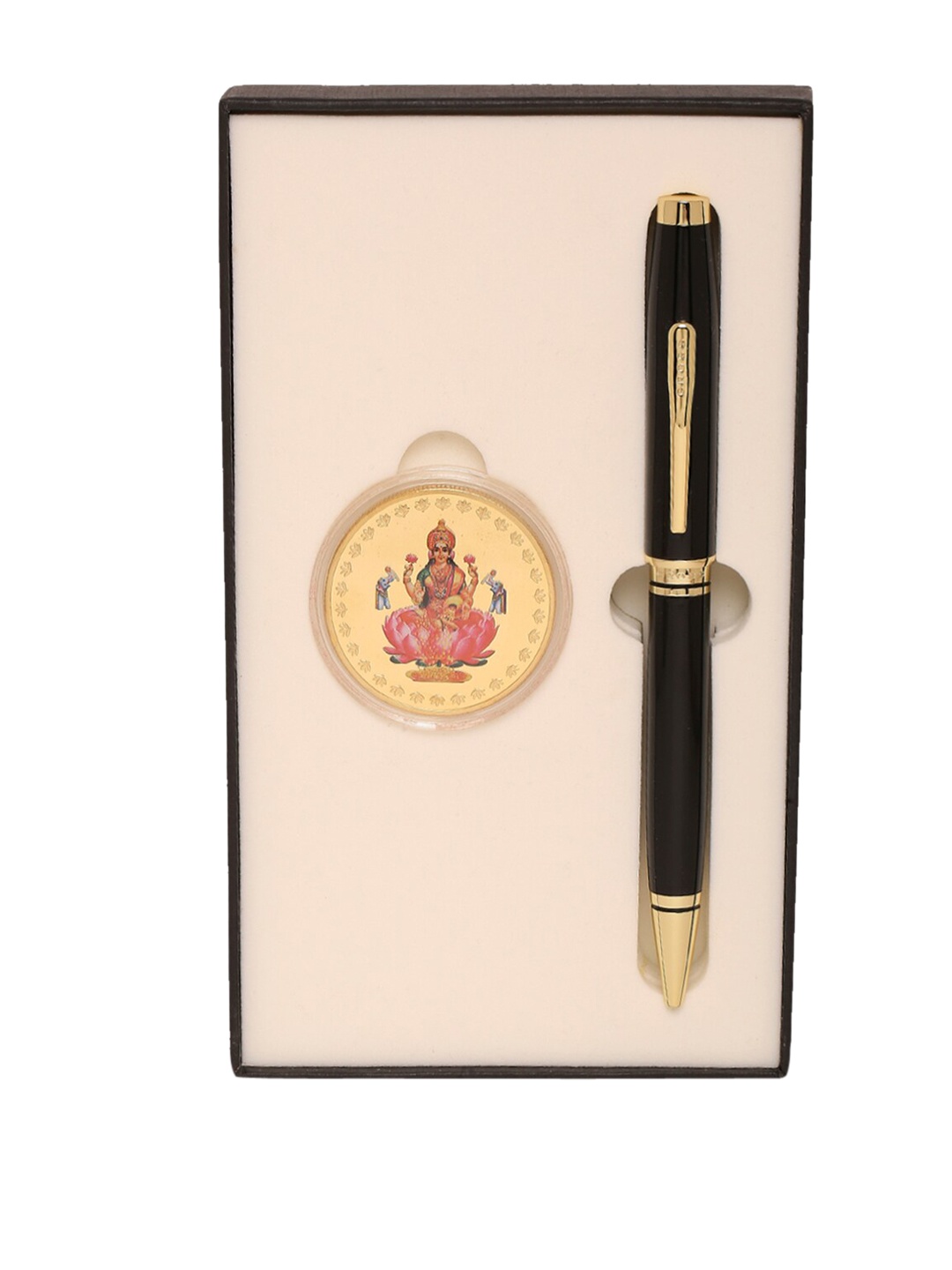 

Cross Black Solid Laxmi Coin Accessory Gift Set