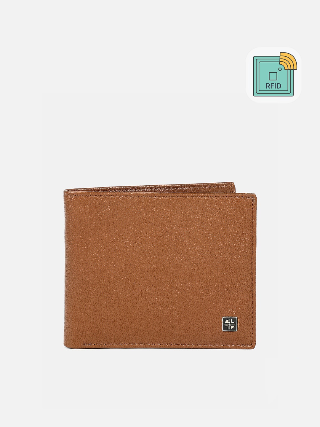 

Carlton London Men Tan Leather Two Fold Wallet