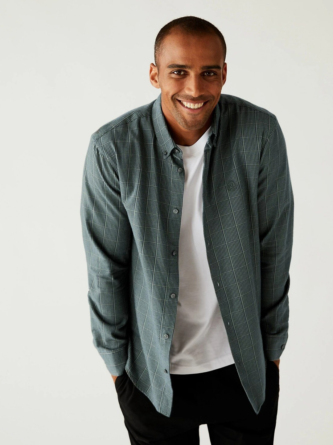 

Marks & Spencer Men Khaki Printed Casual Shirt