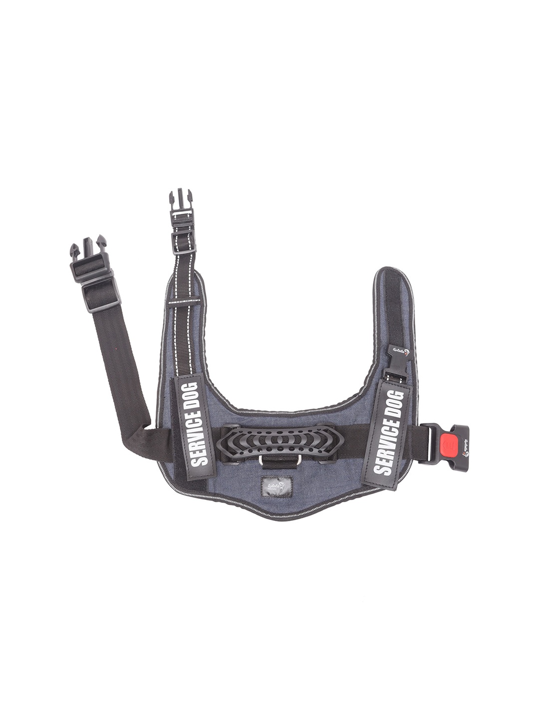 

Lulala Blue & Black Self Design Dog No-Pull Reflective Pet Harnesses, Grey