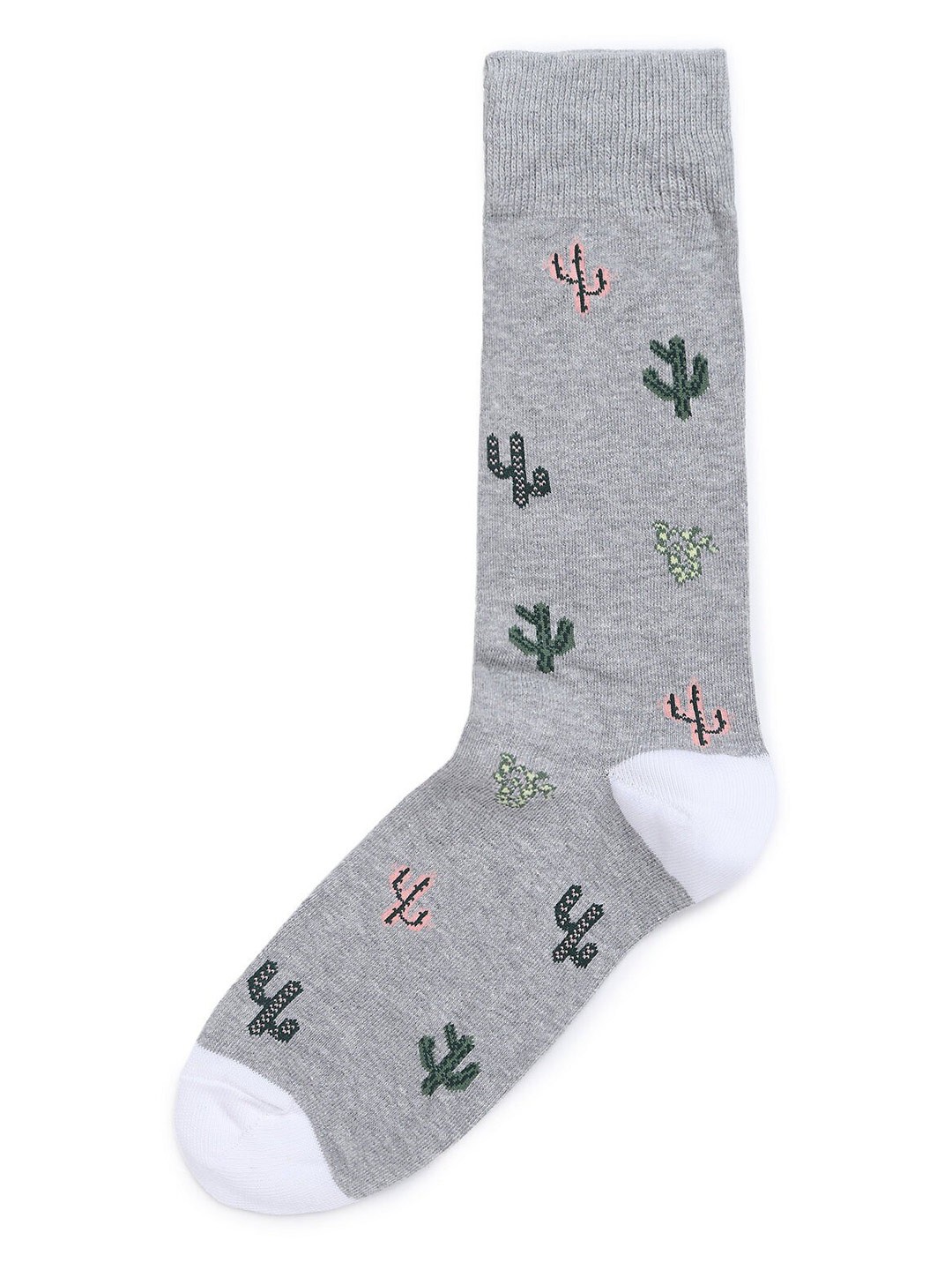 

Marks & Spencer Men Charcoal Printed Calf-Length Socks