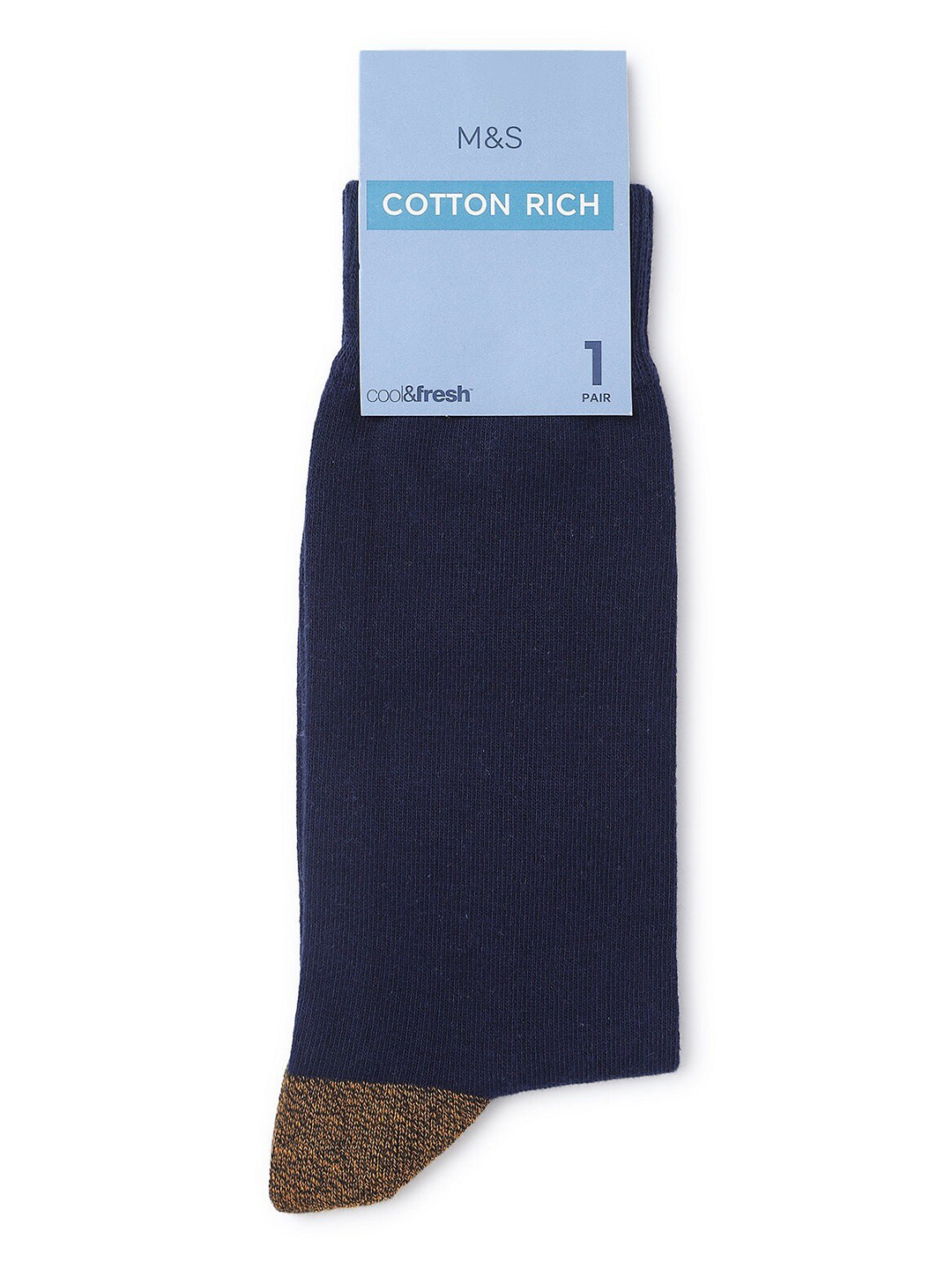 

Marks & Spencer Men Navy Blue Solid Cotton Calf-Length Socks