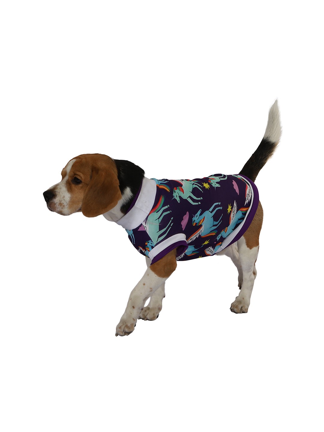

Pawsindia Purple & White Printed Dog T-shirts