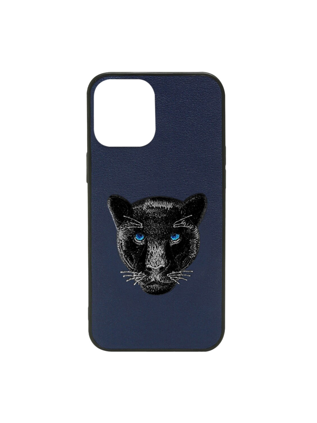 

TREEMODA Blue Panther Printed iPhone 14 Plus Leather Back Case