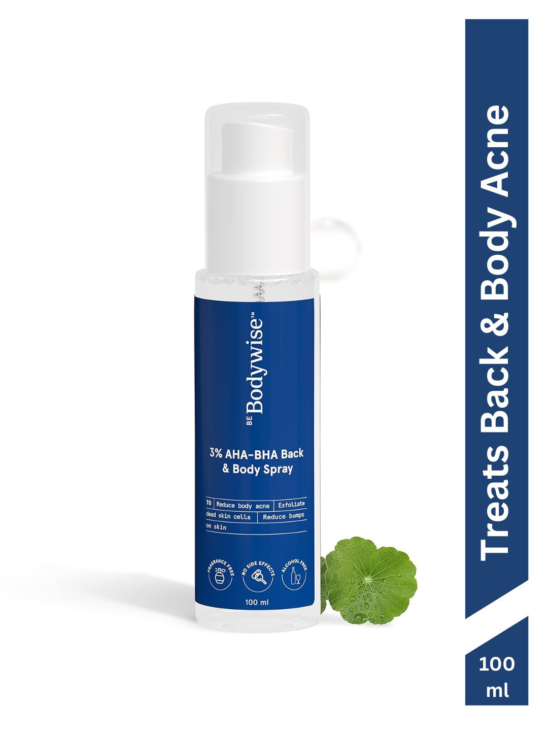 

Be Bodywise 3% AHA-BHA Back & Body Spray with Salicylic Acid 100 ml, Blue