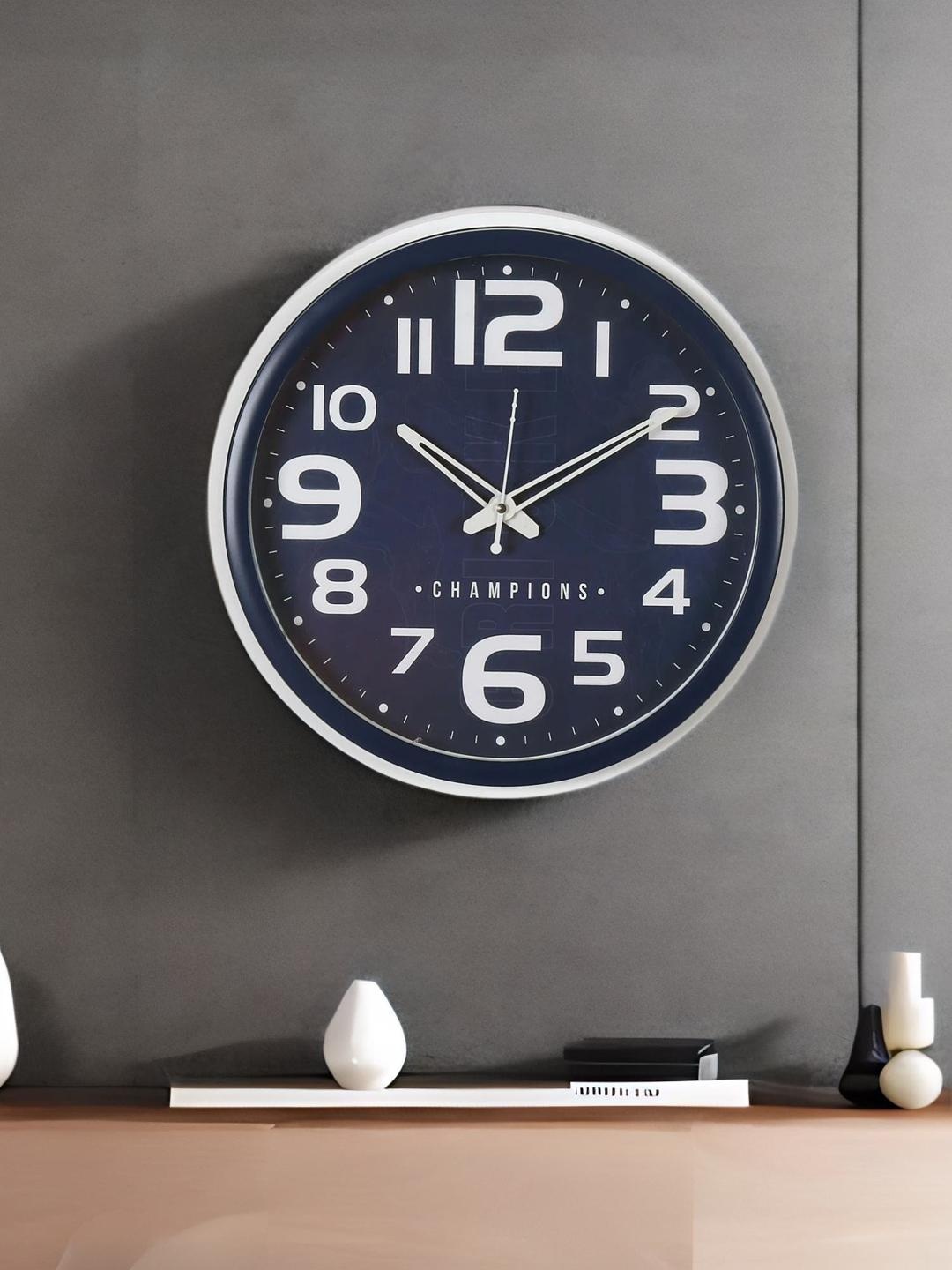

Athome by Nilkamal Blue & White Contemporary Wall Clock