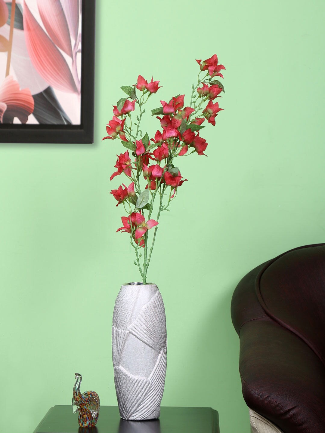 

Athome by Nilkamal Pink Solid Convex Flower Vase