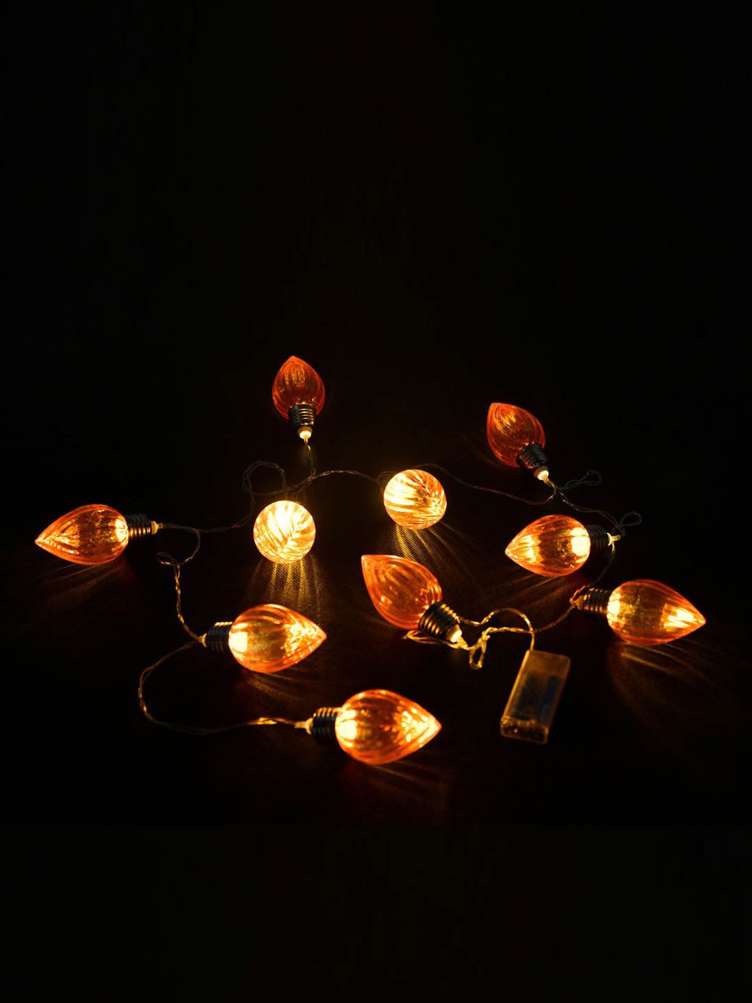 

Athome by Nilkamal Gold-Toned & White Solid String Light 20 Meters, Orange