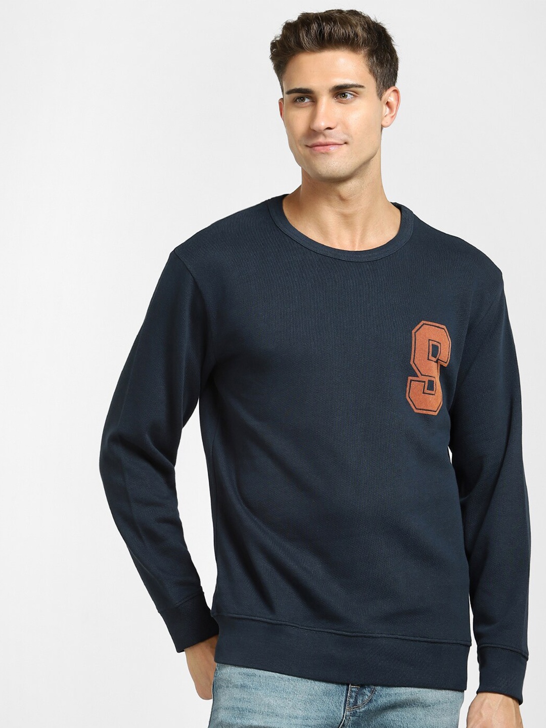 

SELECTED Men Blue Sweatshirt