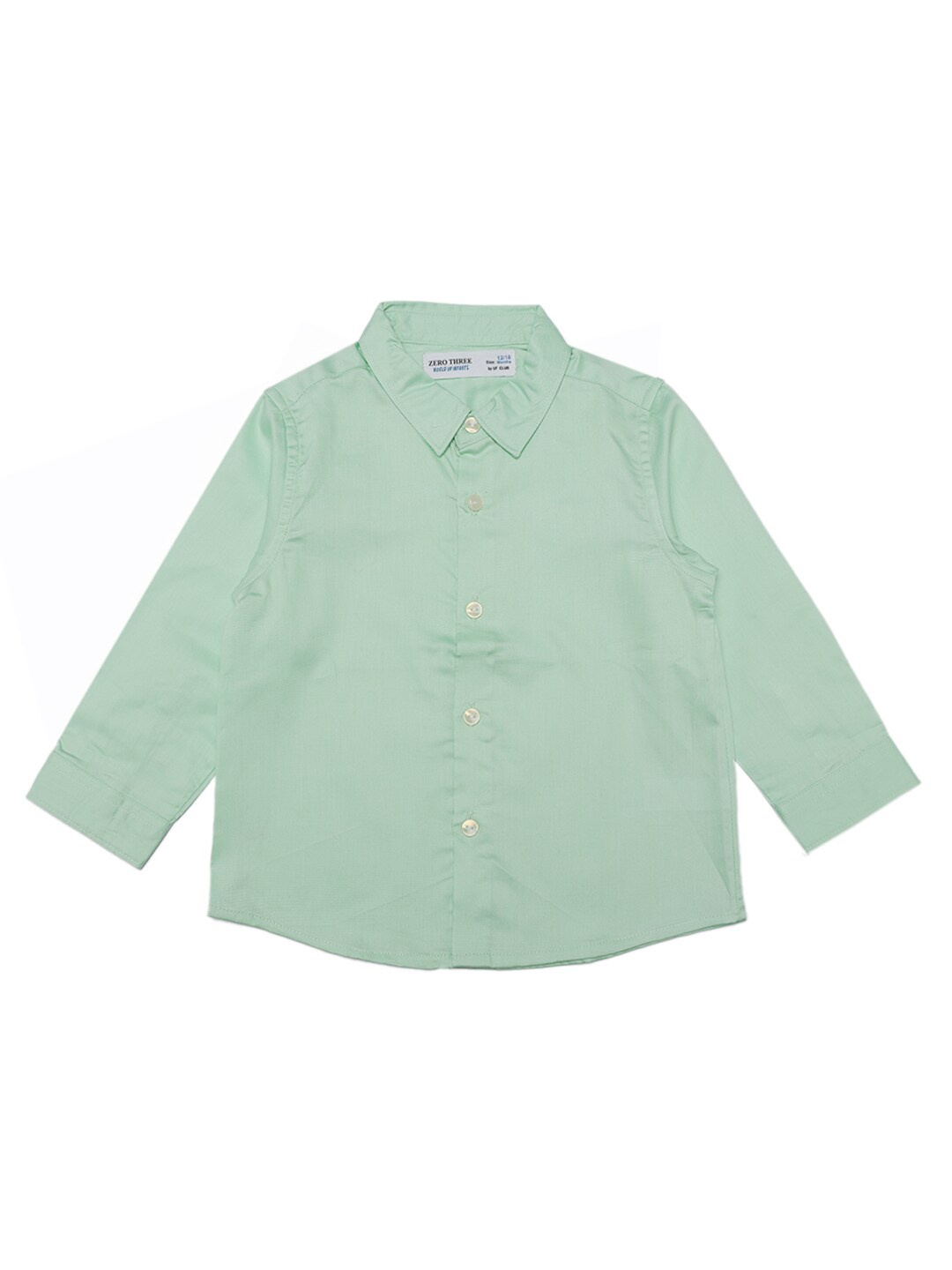 

ZERO THREE Boys Sea Green Comfort Casual Shirt