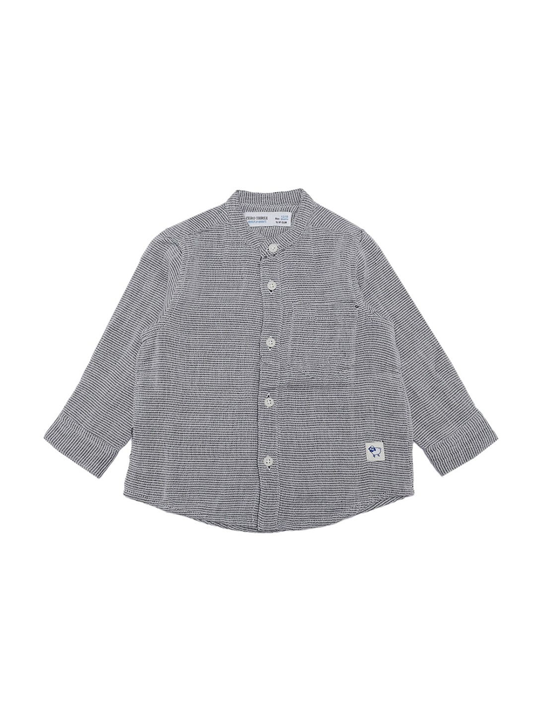

ZERO THREE Boys Grey Comfort Semiformal Shirt
