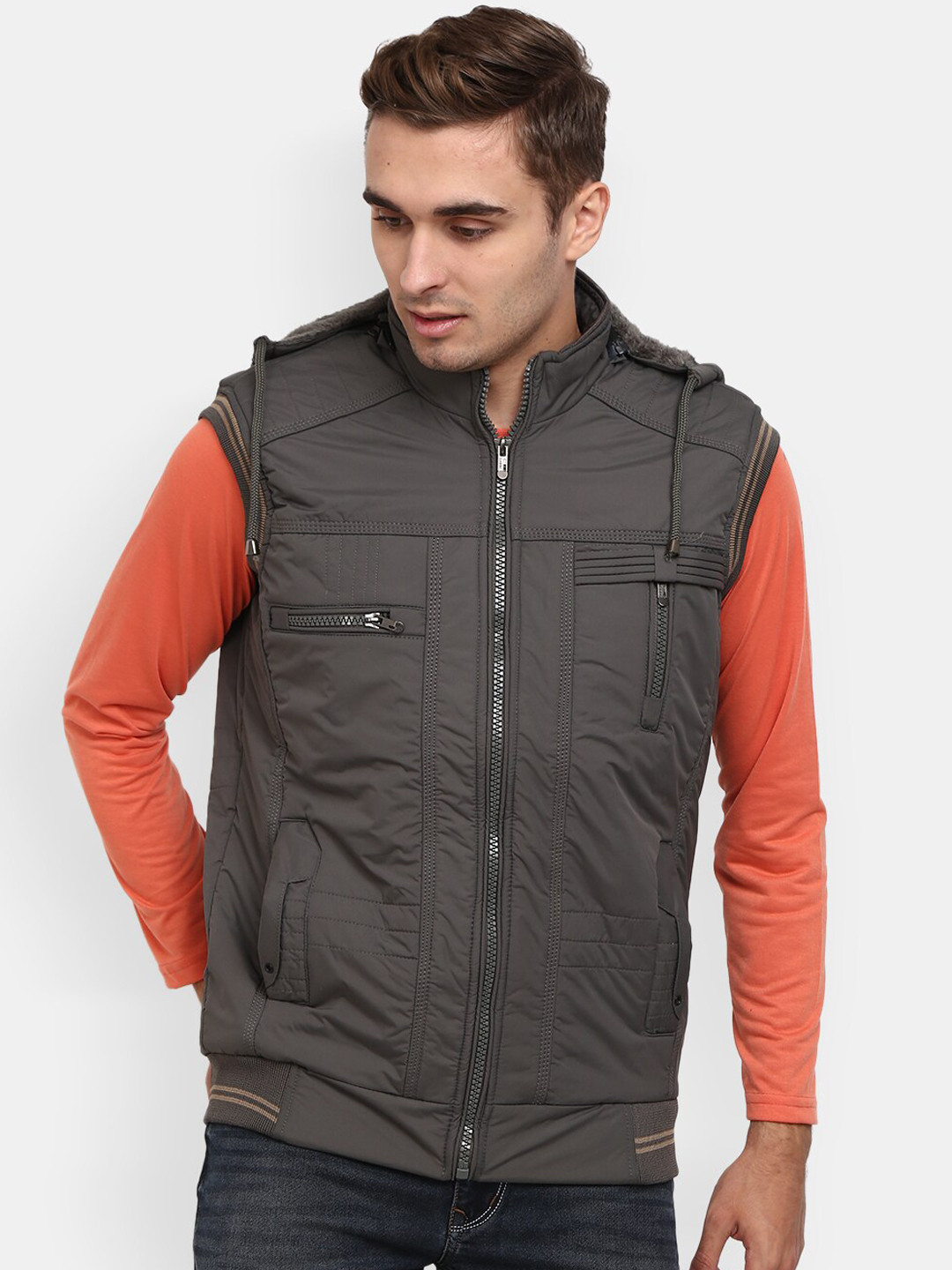 

V-Mart Men Grey Lightweight Padded Jacket