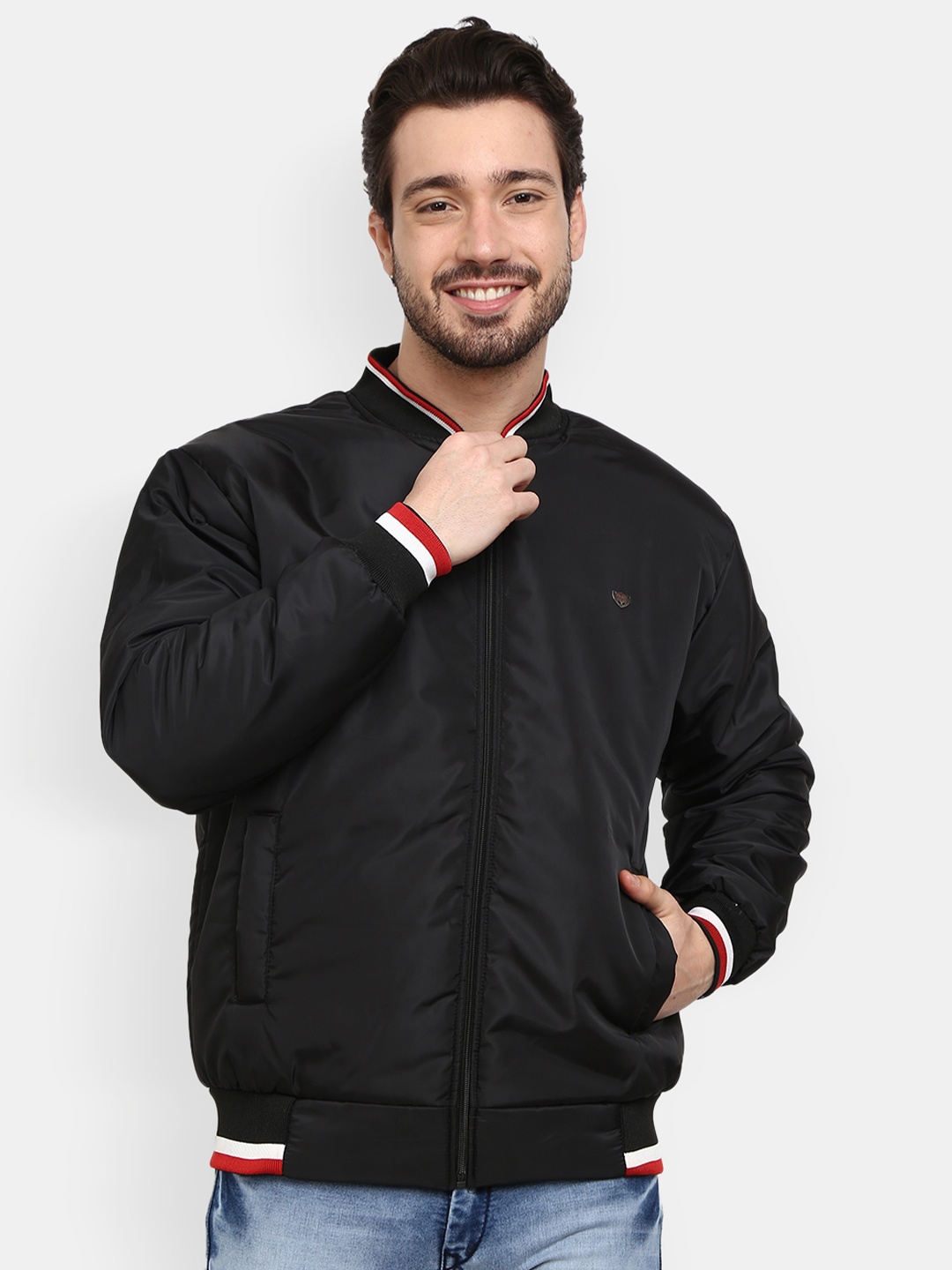 

V-Mart Men Black Solid Sweatshirt