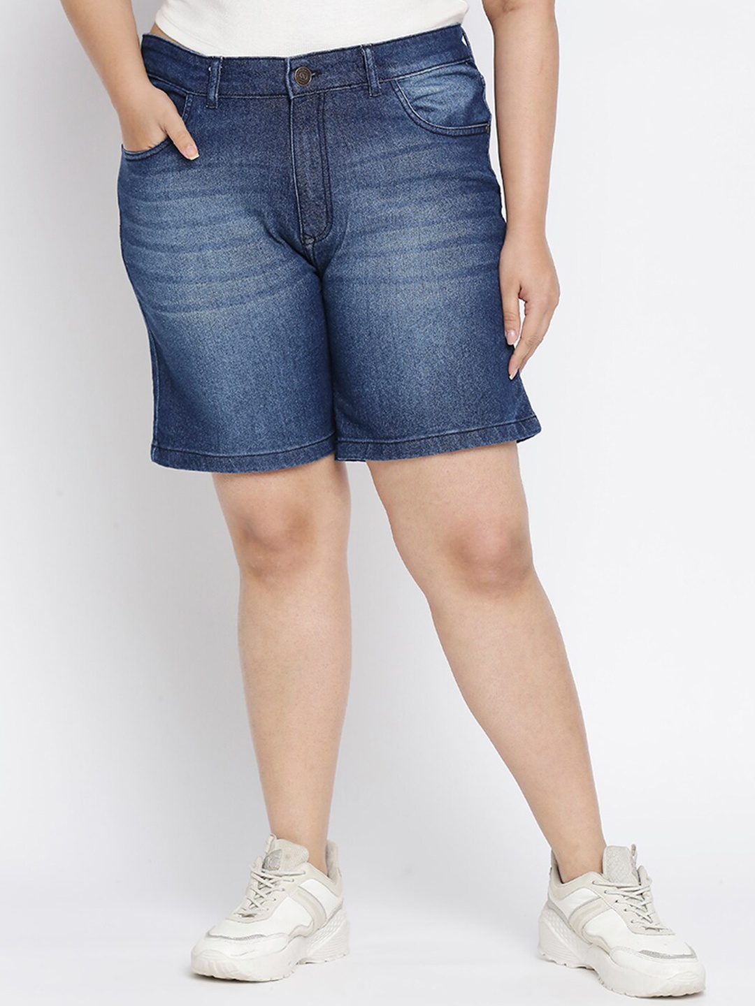

ZUSH Women Blue Washed Denim Shorts