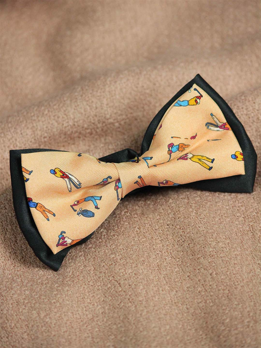 

Tossido Men Yellow & Blue Printed Bow Tie