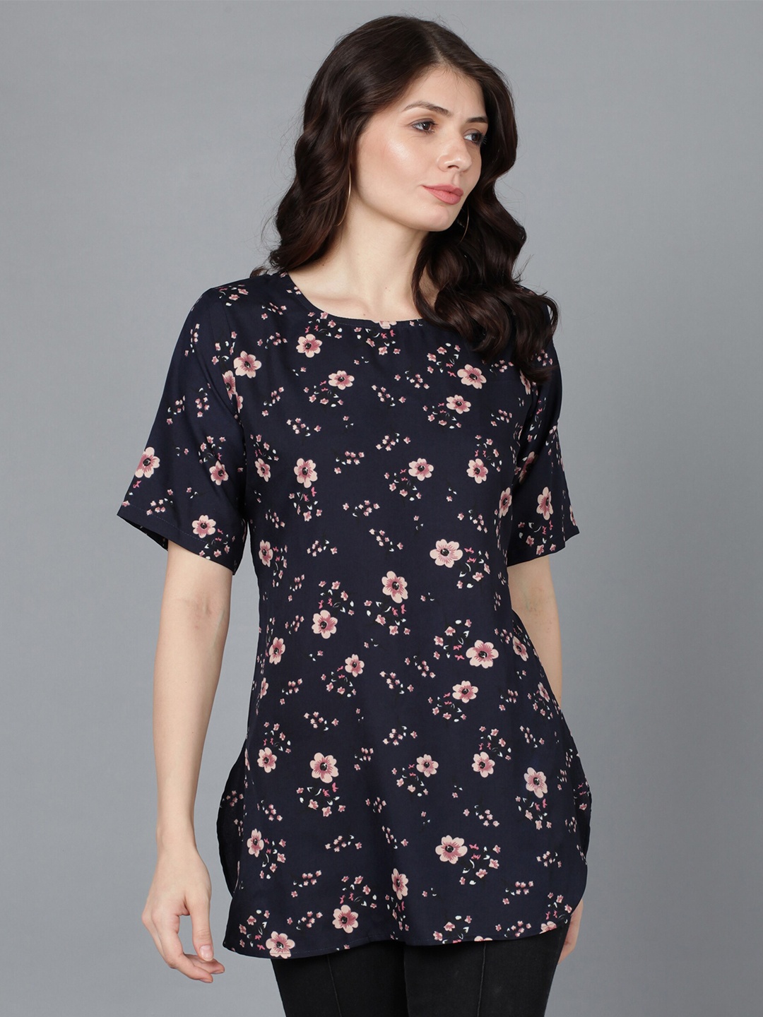 

Fashfun Women's Blue & Pink Printed Tunic