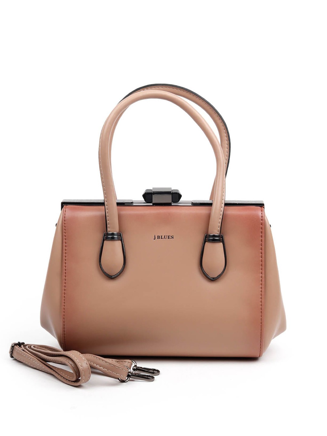 

ODETTE Women Beige PU Structured Handheld Bag