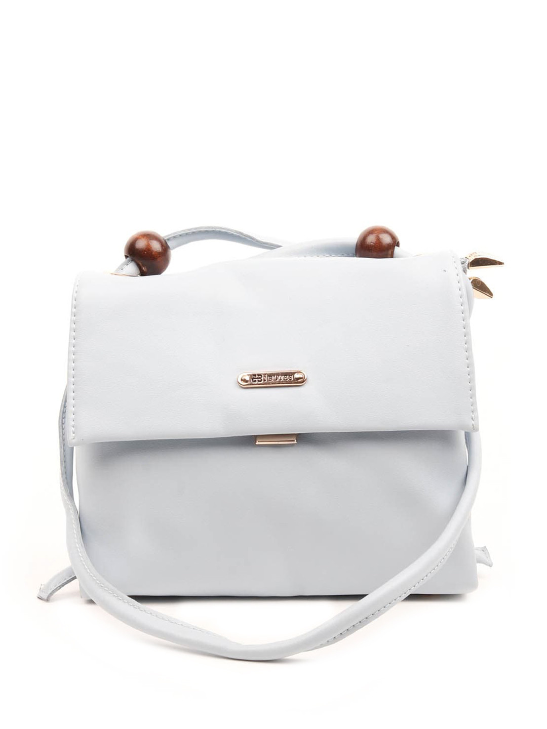 

ODETTE Blue PU Structured Sling Bag with Fringed