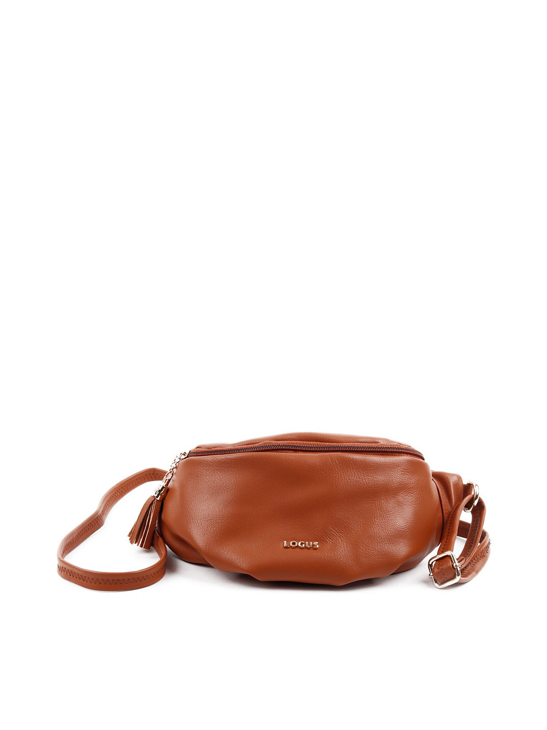 

ODETTE Women Brown PU Half Moon Sling Bag