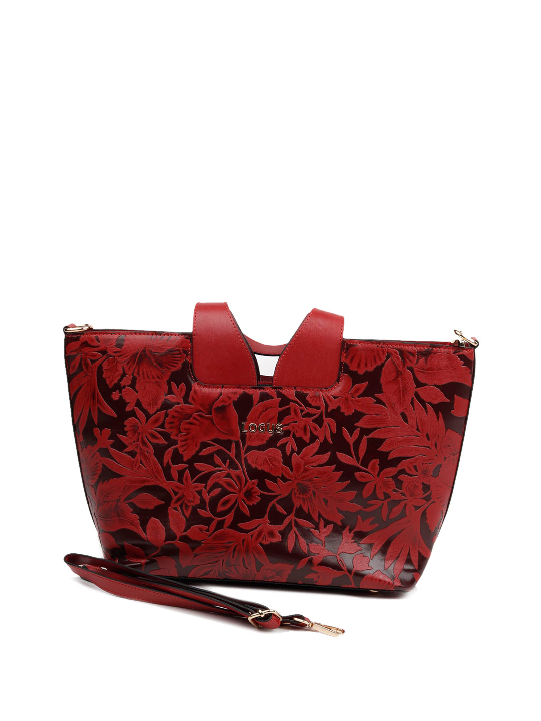 

ODETTE Women Brown Floral Printed PU Structured Handheld Bag