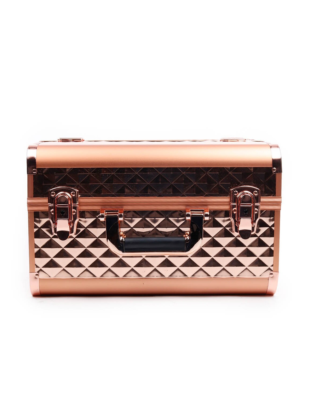 

ODETTE Copper-Toned PU Make up Organizer