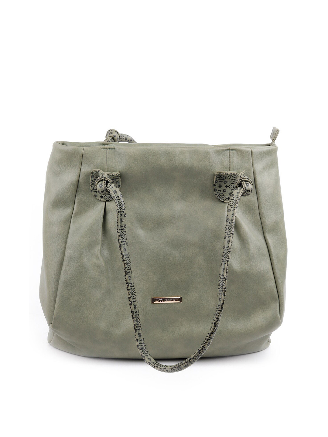 

ODETTE Green Textured Shopper Shoulder Bag