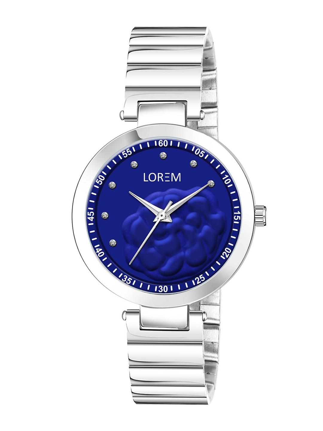 

LOREM Women Trending Metal Blue Flower Designer Analog Watch LR316